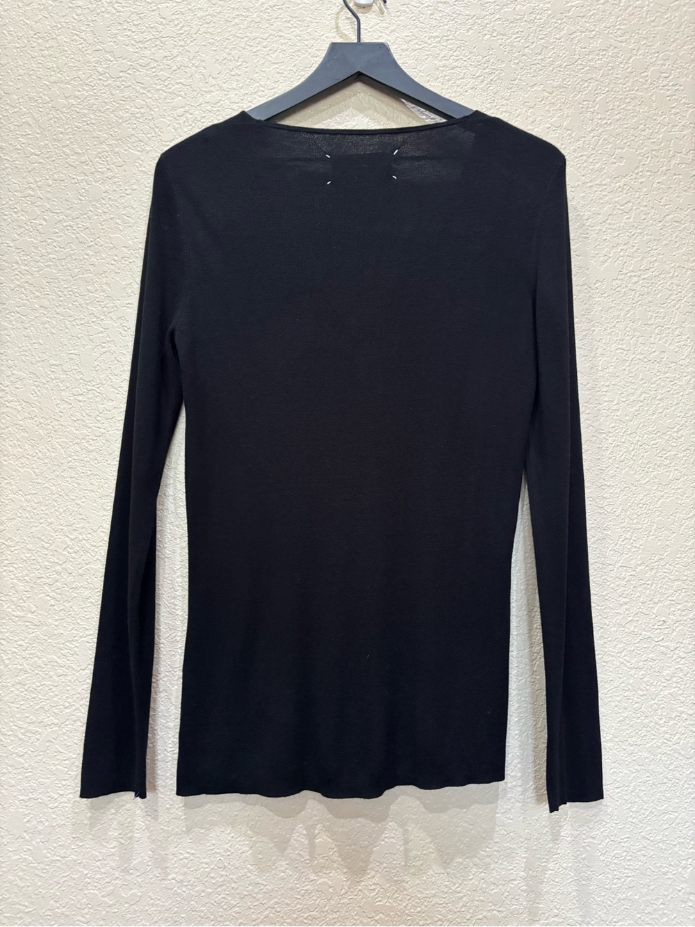 MM6 Maison Margiela Black V-neck Button-Up Cardigan Cashmere Minimalist Size 4 - Picture 9 of 9